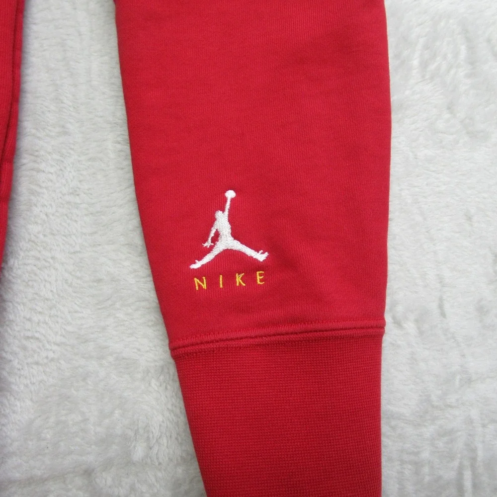 Nike Jordan Jacket Kids XS‎ Red Full Zip Hooded Pockets Athletic Jumpman VTG